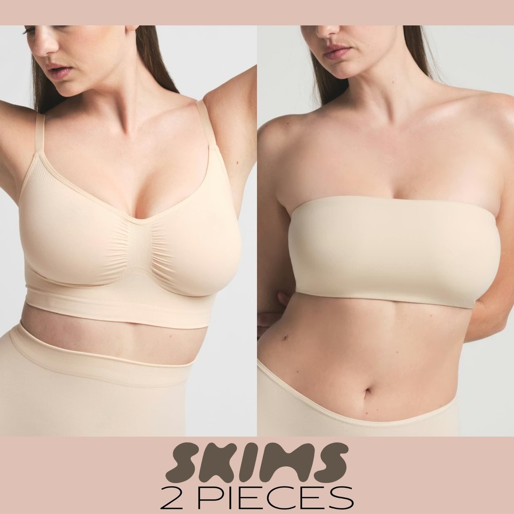 NWD Skims [ 2PC Small  ] Seamless Sculpt Bralette+ Fits everybody Bandeau‎ T2122